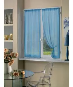 Coppia tendine boucle soft blu 70x240